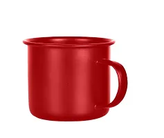 Red Enamel Military Stainless Steel Coffee Mug-thumb2