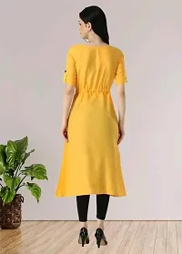 Stylish Printed Yellow  Cotton Blend Kurta-thumb1