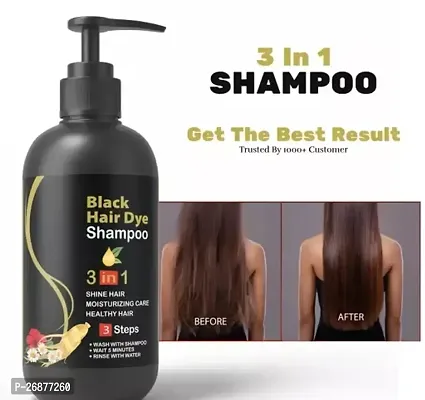 Tryones Professional Dye Instant Black Hair Dye Shampoo 3 In 1 Shampoo 300ml-thumb0