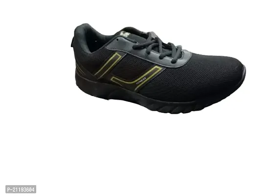 Stylish Black Synthetic Self Design Shoes For Men