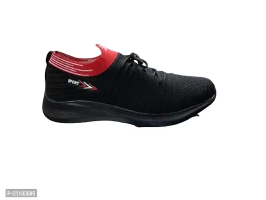 Stylish Black Synthetic Self Design Shoes For Men