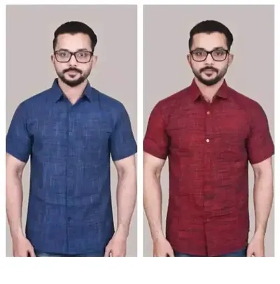 Comfortable Cotton Short Sleeves Casual Shirt 