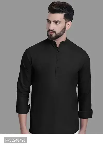 Stylish Cotton Short Kurta for Men-thumb0