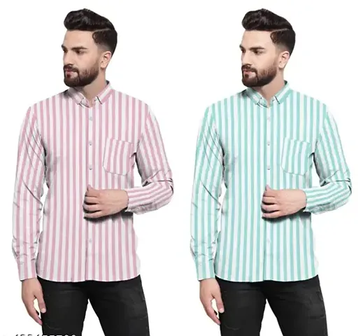 Stylish Khadi Casual Shirts For Men Pack Of 2