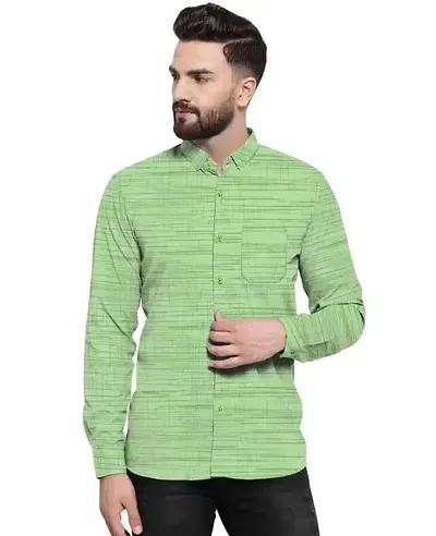 Stylish Blend Solid Casual Shirts For Men