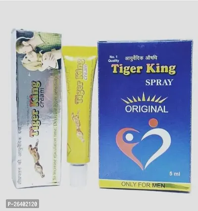 Ayurvedic Tiger King Massage Cream With spray 5g Each { Combo Pack }-thumb3