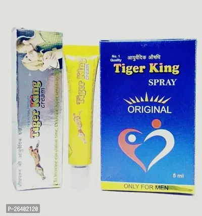 Ayurvedic Tiger King Massage Cream With spray 5g Each { Combo Pack }-thumb4