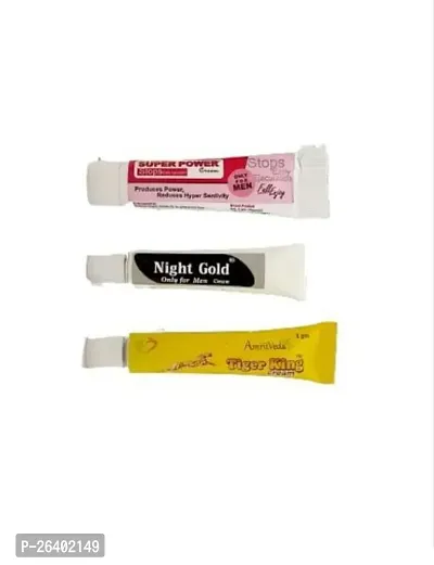 Tiger King Cream Night Gold Cream Super Power Tube For Men 5g Each { Pack of 3 }-thumb3