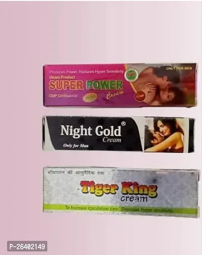 Tiger King Cream Night Gold Cream Super Power Tube For Men 5g Each { Pack of 3 }-thumb4