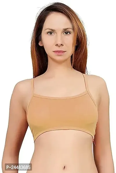 LILOMAA Women's T-Shirt Lightly Padded Bra (Light Blue, Orange) (36) 071(M)-P2-R Blue_Orange-Free-thumb4