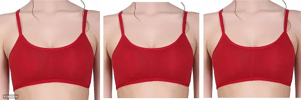 LILOMAA Women's Everyday Padded Bra Pack of 3 Women's Cage Bra Lightly Padded Bra (Maroon) (28) 071-P3-Maroon-M-thumb3