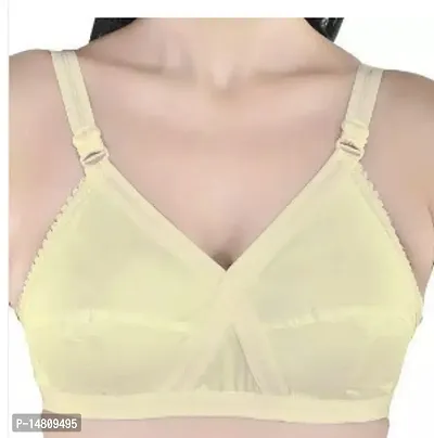 Stylish Cotton Blend Solid Bra For Women