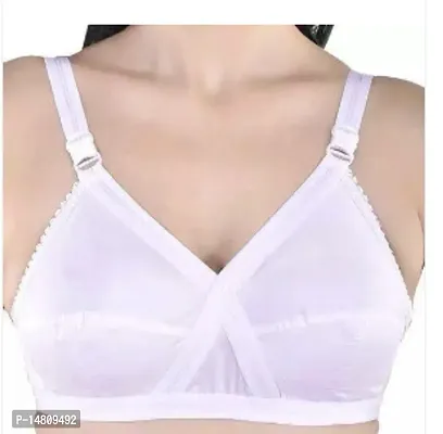 Stylish Cotton Blend Solid Bra For Women-thumb0