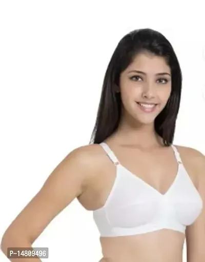 Stylish Cotton Blend Solid Bra For Women-thumb0