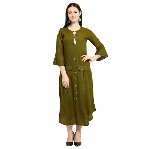 Classic Rayon Solid Kurtis for Women