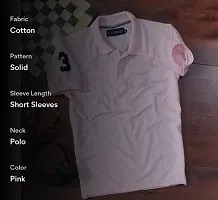 Pink Polycotton Polos For Men-thumb3