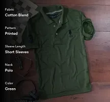 Olive Polycotton Polos For Men-thumb2