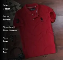 Red Polycotton Polos For Men-thumb2