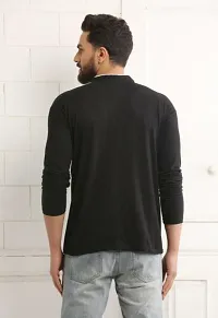 Reliable Multicoloured Cotton Solid Henley Tees For Men-thumb2