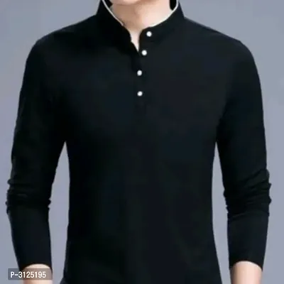 Black Cotton Tshirt For Men-thumb3