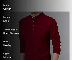 Maroon Cotton Tshirt For Men-thumb3