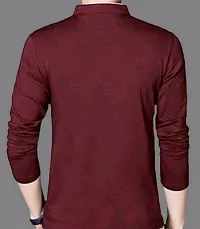 Maroon Cotton Tshirt For Men-thumb1