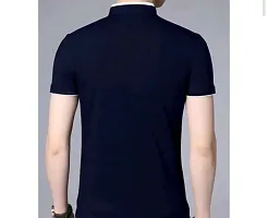 Mandarin Collar Button T-Shirt For Men-thumb1