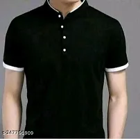 Black Cotton Tshirt For Men-thumb1