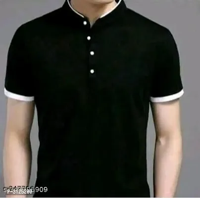 Black Cotton Tshirt For Men-thumb2