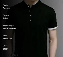Black Cotton Tshirt For Men-thumb2
