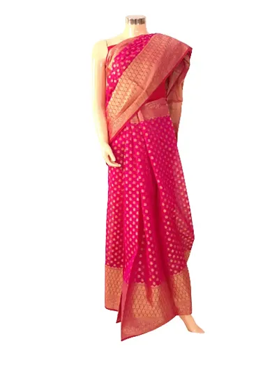 Cotton Printed Sarees With Blouse Piece