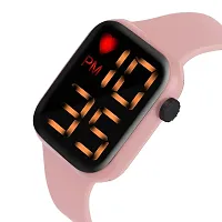 Latest New Generation Sports Digital Square Black Dial Day Date Calendar Yellow LED Watch for Boys, Girls  Kids-thumb1