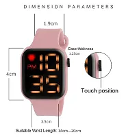 Latest New Generation Sports Digital Square Black Dial Day Date Calendar Yellow LED Watch for Boys, Girls  Kids-thumb2