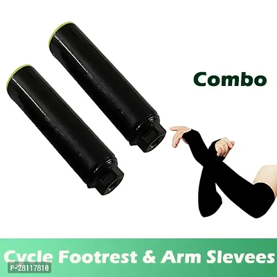 Zoroom Anti Corrosion Foot Rest for Cycle With 1 Pair Arm Sleeves for Sun Protection in Summer-thumb0