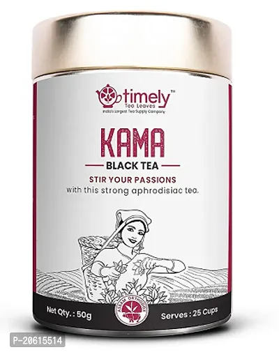 Timely Tea KamsutraBlack Tea I Refreshing and Energy Booster, I 50gm, 25 Cups packI 100% Natural