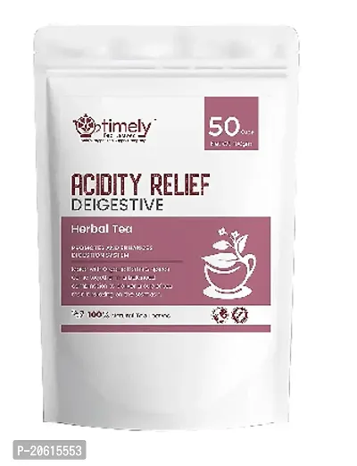 Timely Tea | Acidity Relief Tea | Reduces gas  bloating I 100gm 25 Cups pack |Whole Leaf TeaI 100% Natural