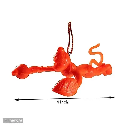 VOILA Present Orange Flying Lord Hanuman Idol Car Hanging Ornament, Pack of Two-thumb4