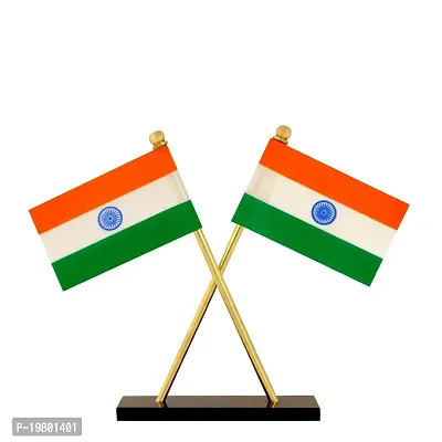 VOILA Indian Cross Design Flags For Car Dashboard