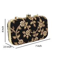 Voila Stylish Party Clutch for Women Black-thumb4
