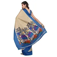 Voila Women Printed Mysore Silk Saree Blue-thumb1