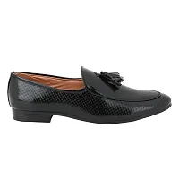 Men Glossy Black Synthetic Leather Shiny Patent Formal Shoes-thumb1