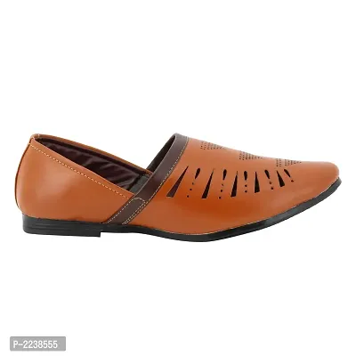 Men Tan Leather Formal Shoes-thumb2