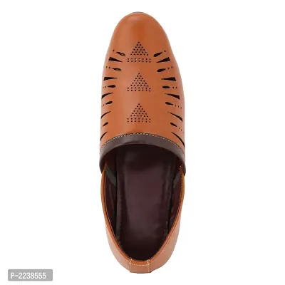 Men Tan Leather Formal Shoes-thumb5