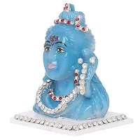 Voila Plastic Lord Shiv Idol Statue for Car Dashboard and Mandir Small, Blue-thumb1