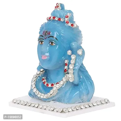 Voila Plastic Lord Shiv Idol Statue for Car Dashboard and Mandir Small, Blue-thumb2