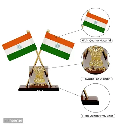 Voila retail Plastic India Rectangle Car Dashboard Flag-thumb4