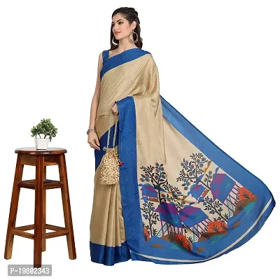 Voila Women Printed Mysore Silk Saree Blue-thumb5