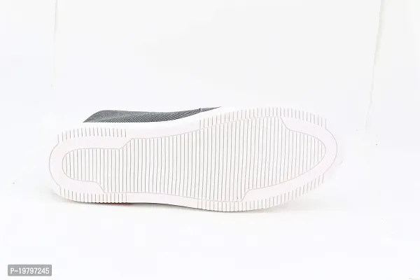 Voila Denim High Ankle Sneakers for Men Grey Shoe-thumb5