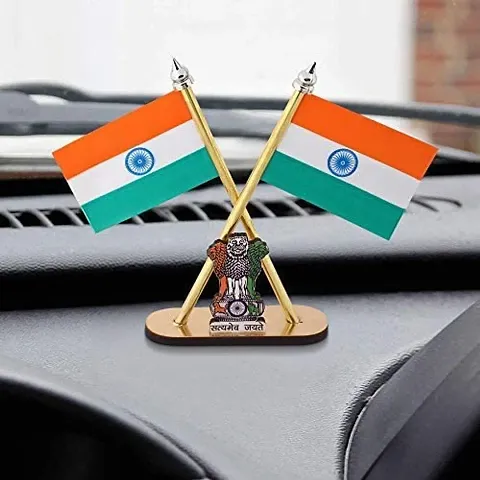 VOILA Indian Flags for Car Dashboard,Study Table,Home & Office