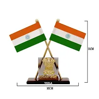 Voila retail Plastic India Rectangle Car Dashboard Flag-thumb4